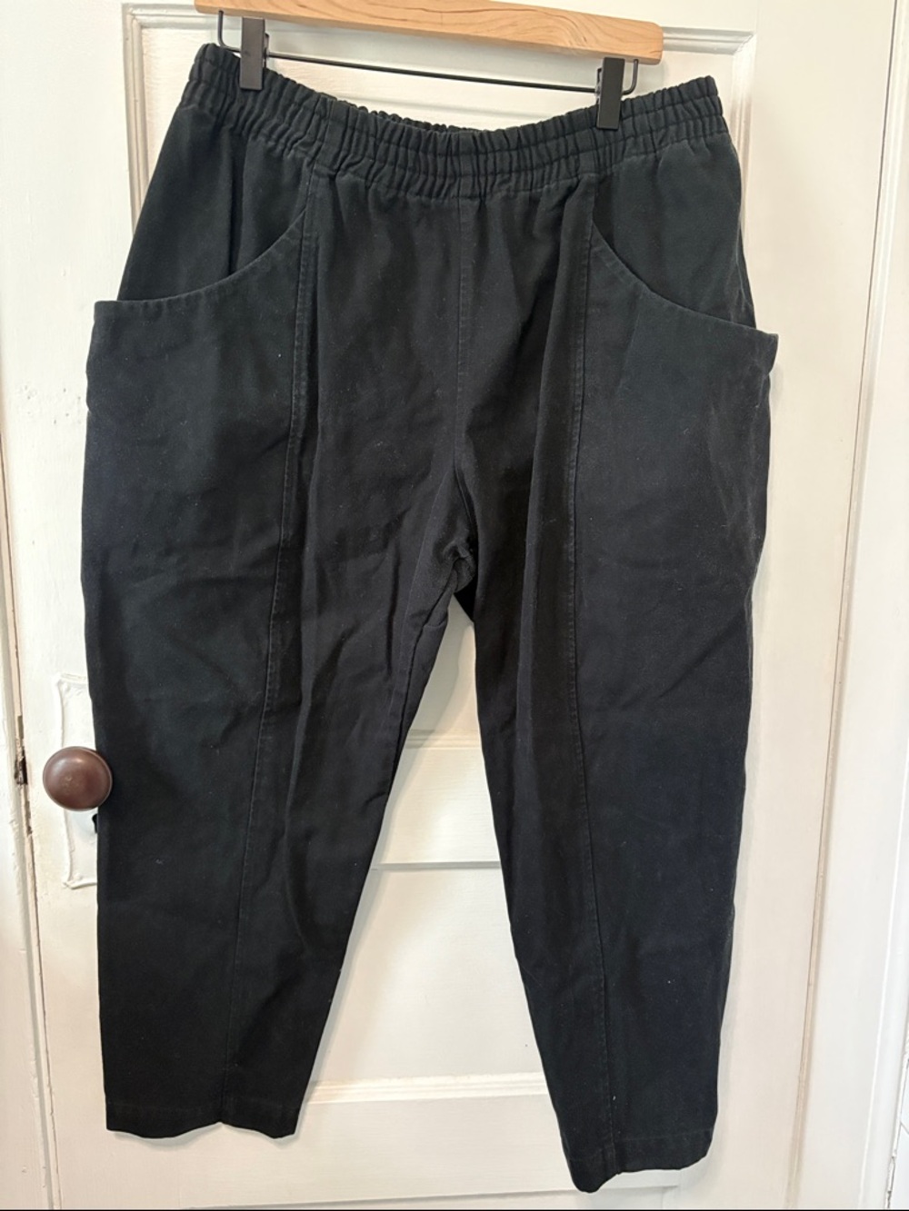 Elizabeth Suzann Black Cotton Canvas Clyde Pants